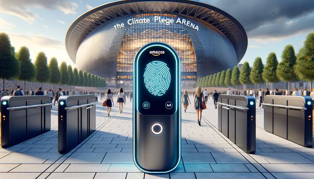 Handflächen-Scan als Eintrittskarte in der Climate Pledge Arena
