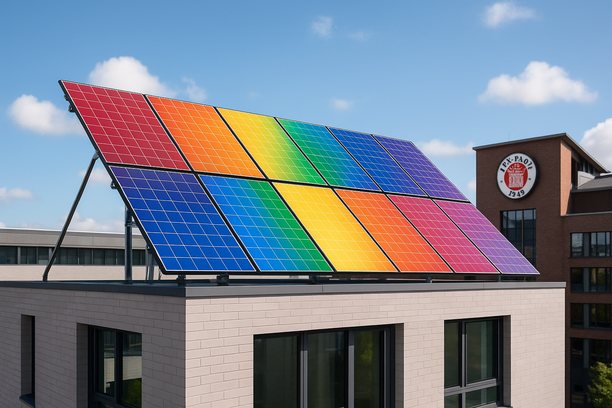 Solaranlage Regenbogenfarben: Innovation trifft Nachhaltigkeit