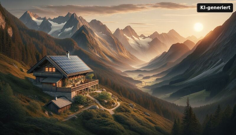 Solardach für denkmalgeschützte Berghütte in Österreich